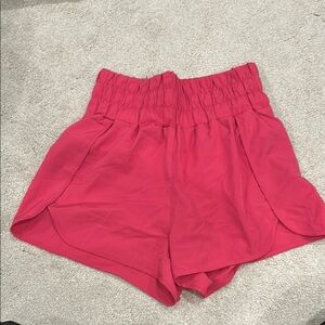 Pink Lily Women's Pink Workout Shorts High Waisted